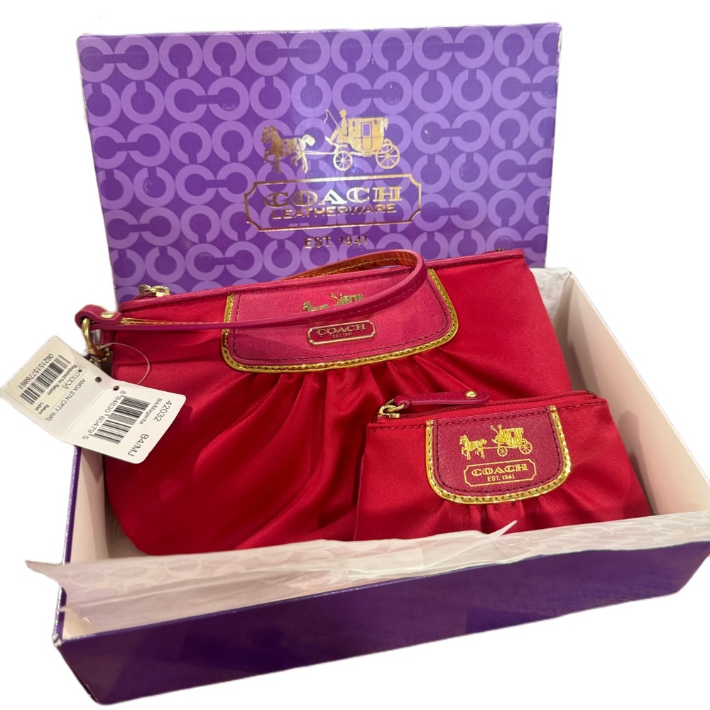 Coach wristlet and change purse